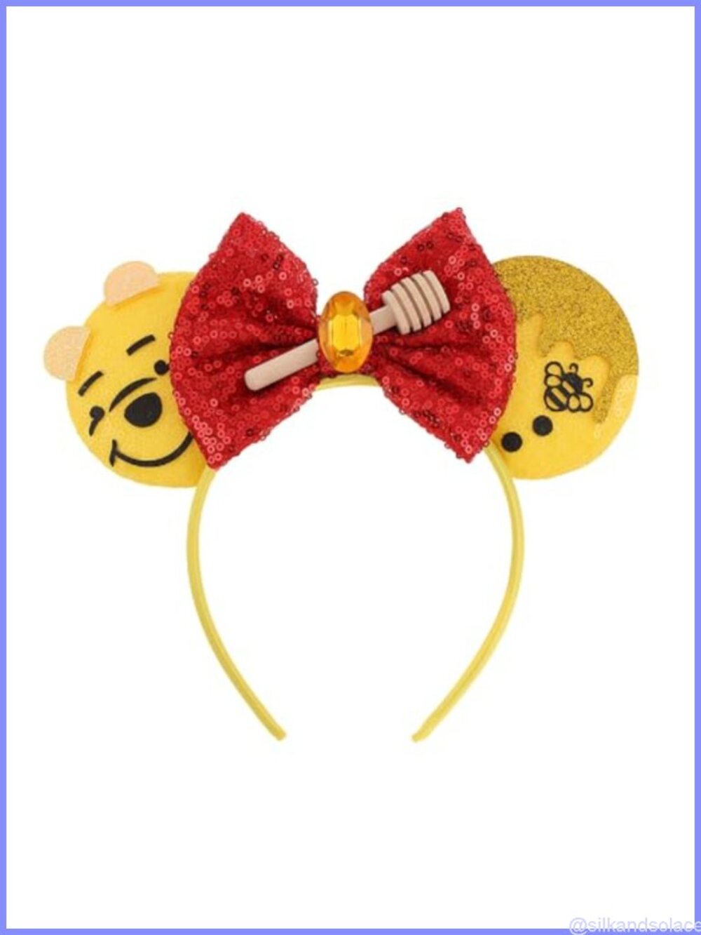 Bee Mouse Ears Headband Sequin Bow Hairband Costume Headwear Cosplay